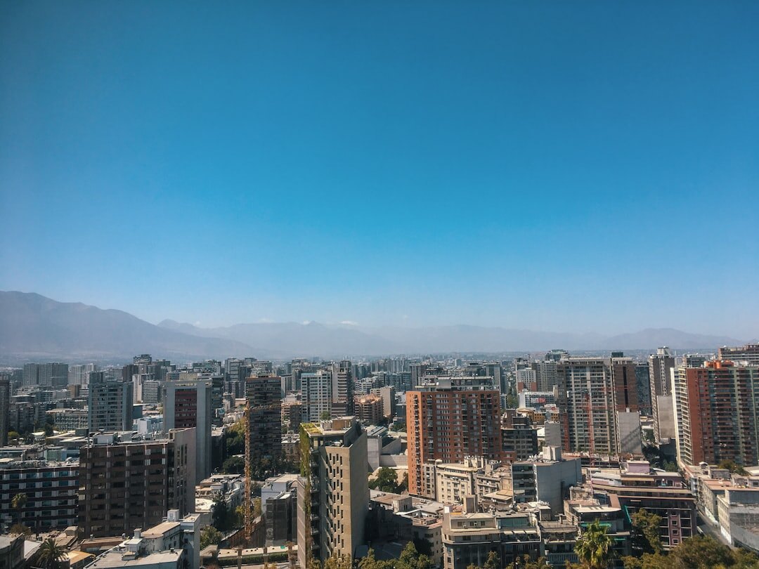 Stone stairway and gardens on Cerro Santa Lucía in Santiago