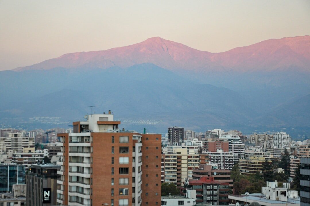 Santiago skyline with Andes mountains in the background