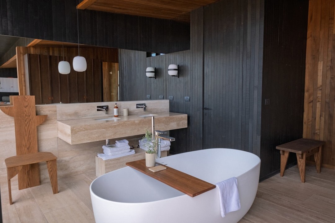 Owner welcoming guests at a new boutique hotel lobby in Chile