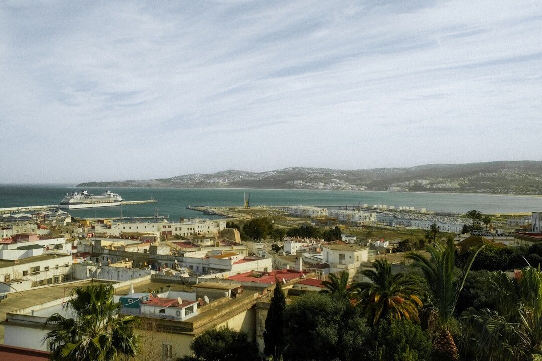 Aerial view of Valparaíso hills and port